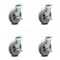Service Caster Lavex Lodging Housekeeping Cart Caster Set - 4 Swivel with Brake LAV-SCC-30CS820-TPRBD-TLB-4 - alternate 1